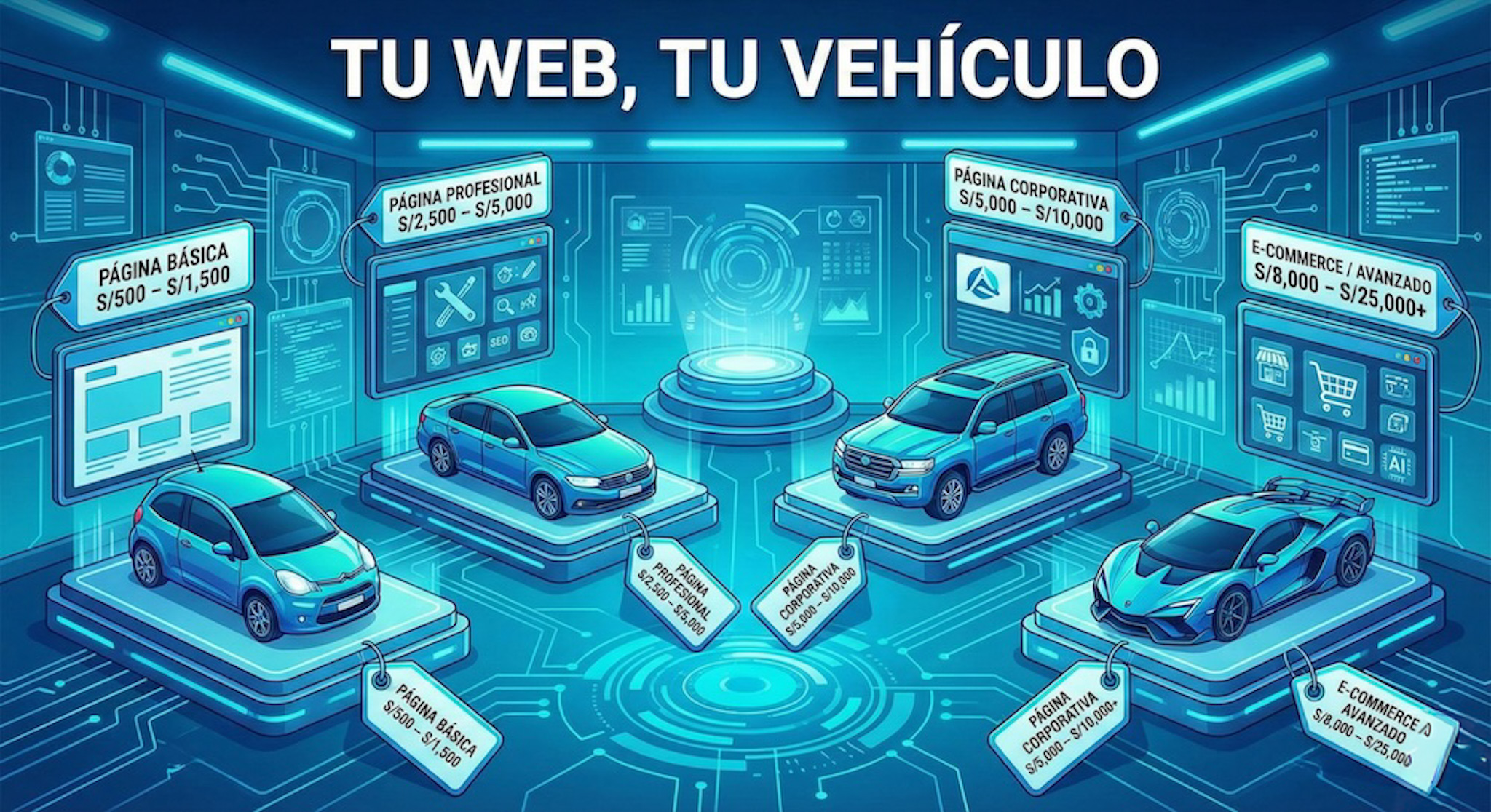 Comparativa detallada de precios y características de páginas web en Perú - qué incluye cada paquete