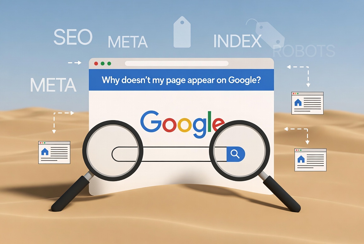 ¿Por qué mi página web no aparece en Google?