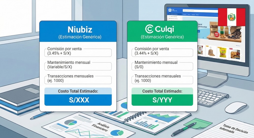 Comparativa Niubiz vs Culqi vs Mercado Pago - análisis de costos, comisiones e integración de pasarelas de pago en Perú