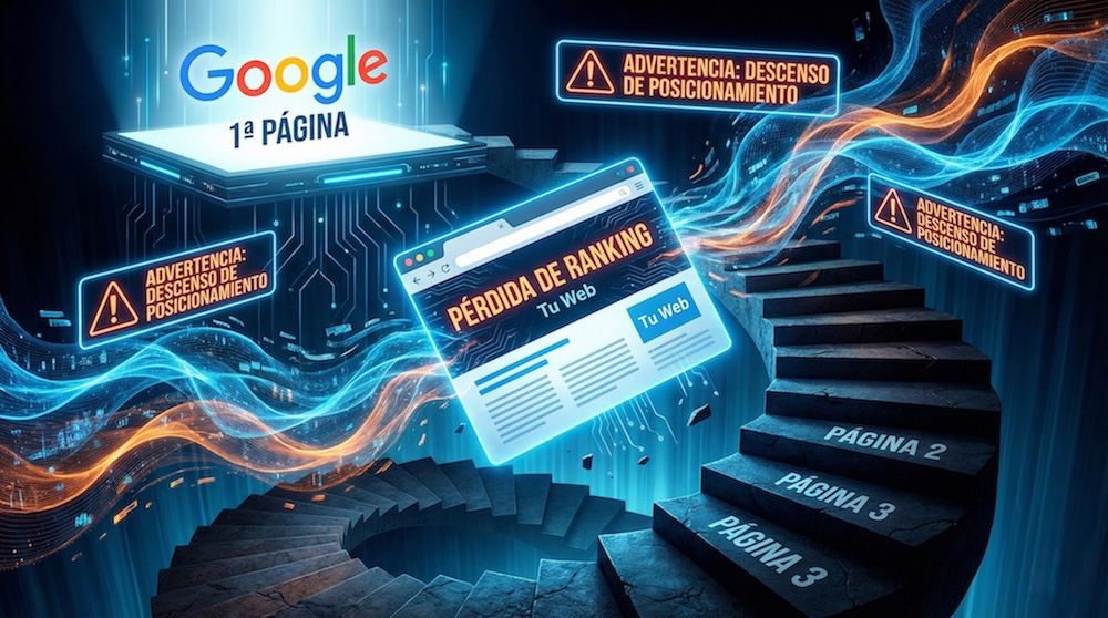 Caída de ranking en Google por falta de mantenimiento SEO - caso real de pérdida de posicionamiento