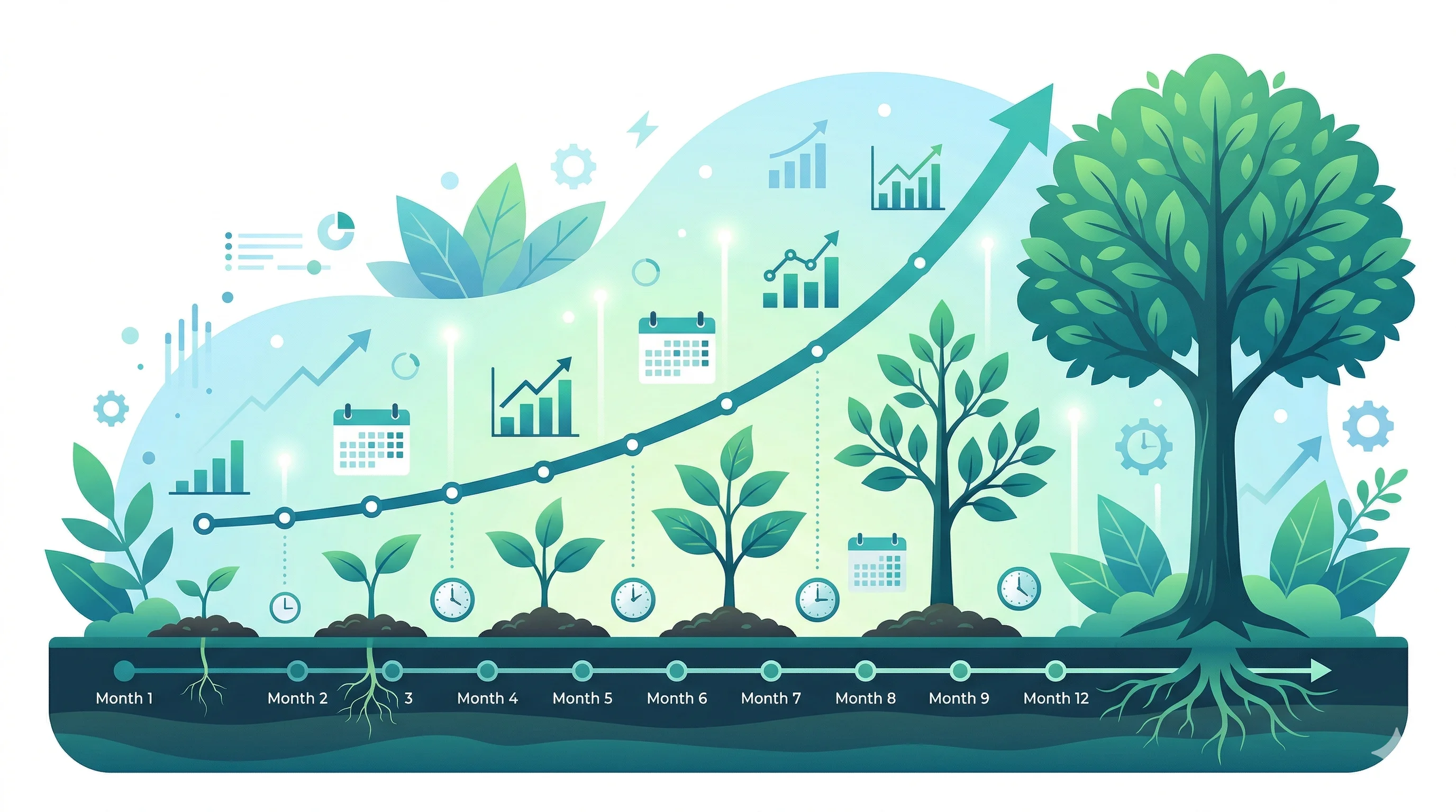 Cronograma realista de resultados SEO - de 0 a 12 meses de posicionamiento