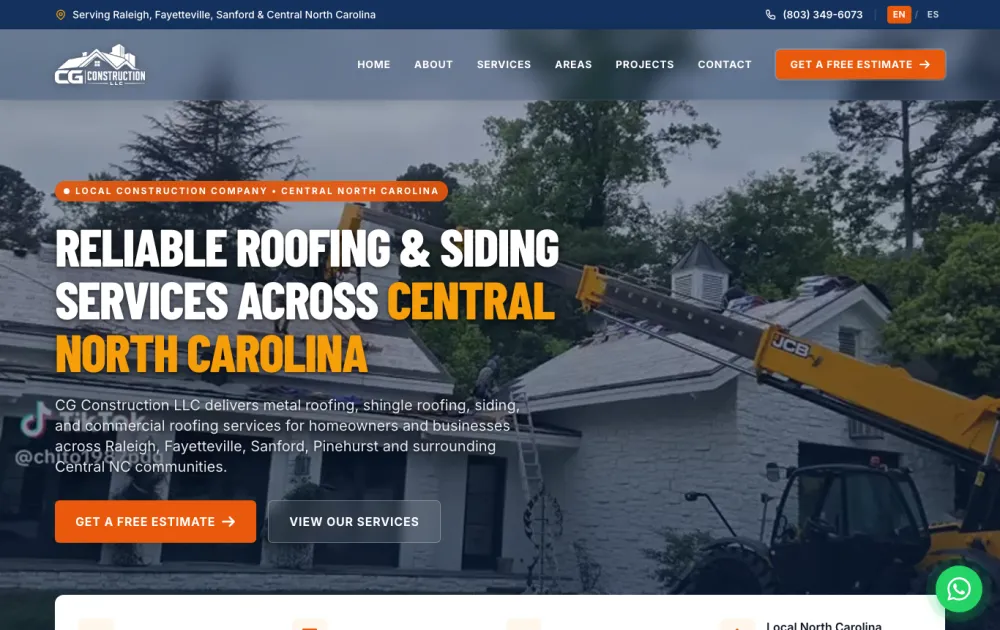 CG Construction LLC - Sitio Web