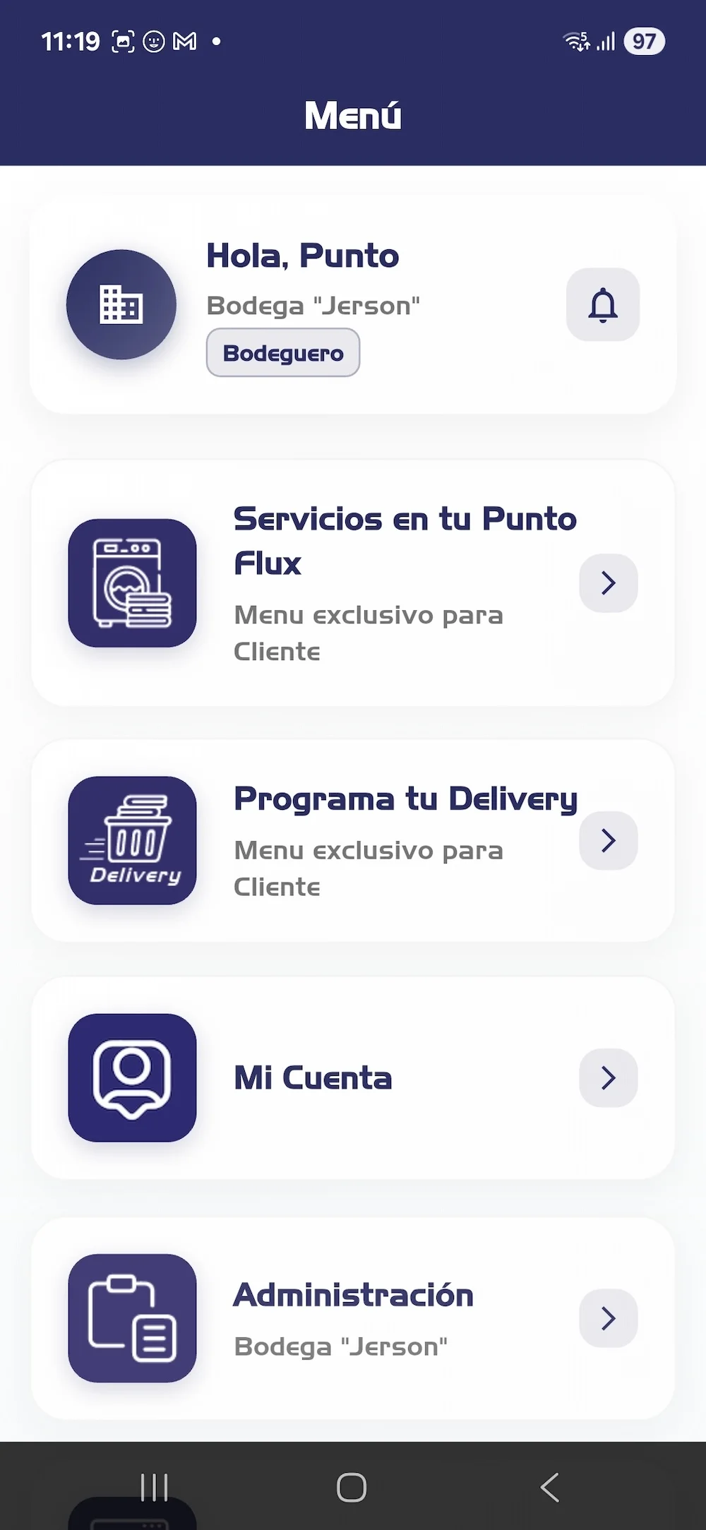 Flux App - Pantalla Principal