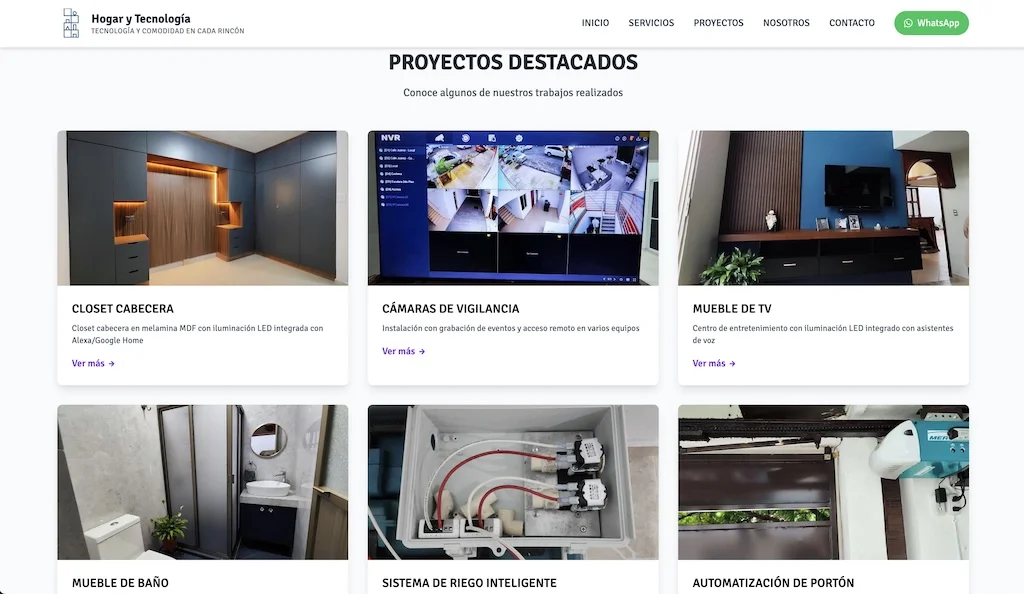 Hogar y Tecnología - Rediseño Web México