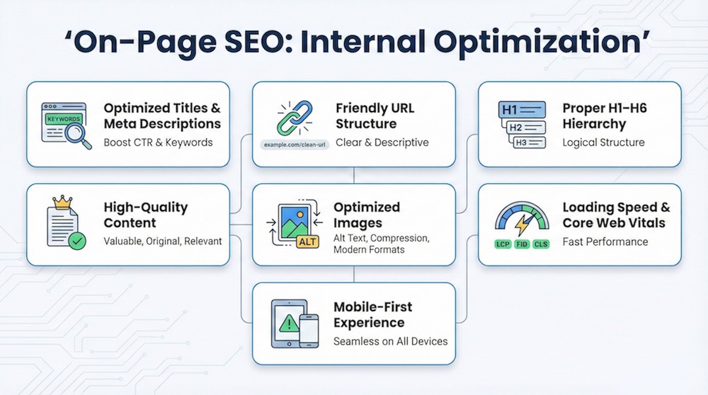 On-Page SEO internal optimization - Website optimization techniques