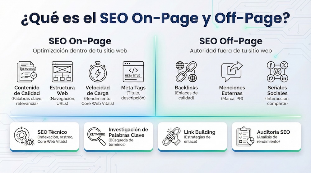 Servicios SEO On-Page y Off-Page - Posicionamiento web profesional Adratech Perú